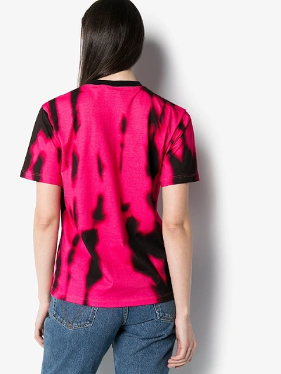 Shop Off-white Tie-dye Cotton T-shirt In Pink