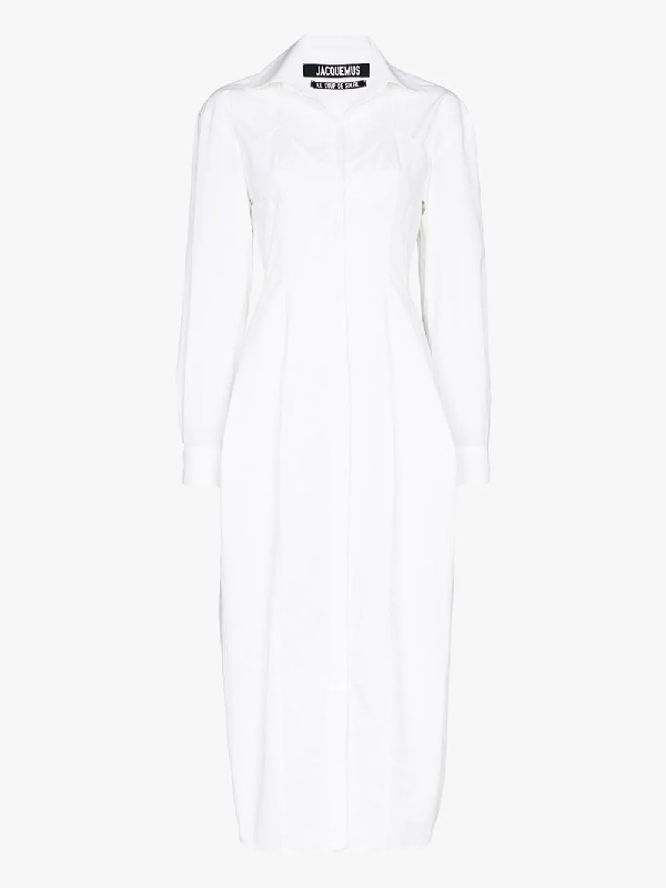 jacquemus white shirt dress
