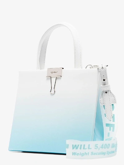 Shop Off-white Blue Dégradé Leather Mini Box Bag