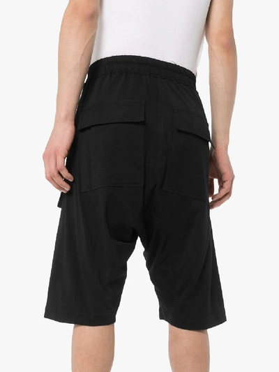 Shop Rick Owens Drkshdw Cargo Drawstring Shorts In Black