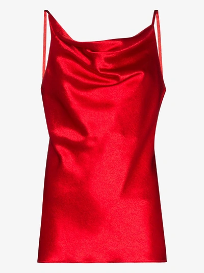 Shop Sies Marjan Amira Cowl Neck Sleeveless Top In Red