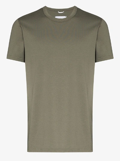 Shop Reigning Champ Crew Neck Cotton T-shirt In Green