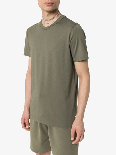 Shop Reigning Champ Crew Neck Cotton T-shirt In Green