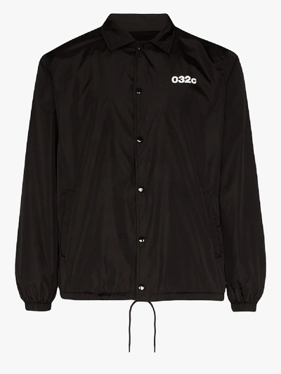 Shop 032c Printed Windbreaker Jacket In Black