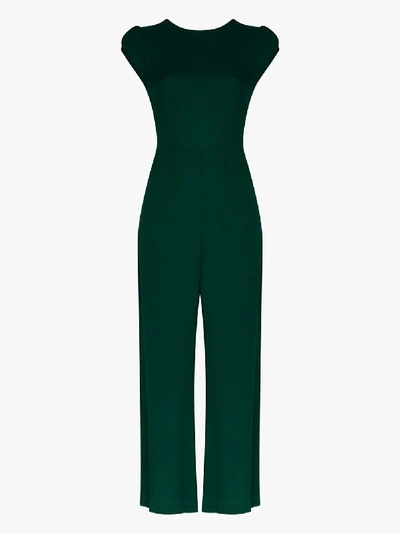 Shop Reformation Mayer Cutout Jumpsuit In Green