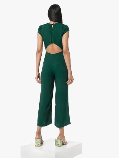 Shop Reformation Mayer Cutout Jumpsuit In Green