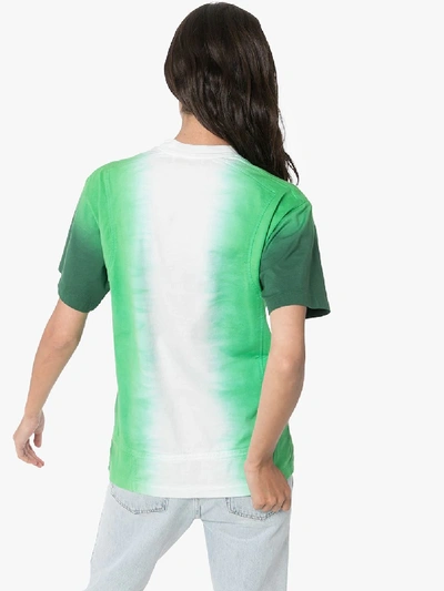 Shop Ambush Tie-dye Logo Print Cotton T-shirt In Green