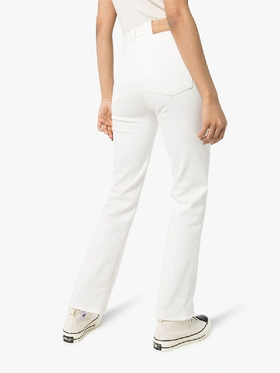 Shop Jeanerica Super High Waist Straight Leg Jeans In White