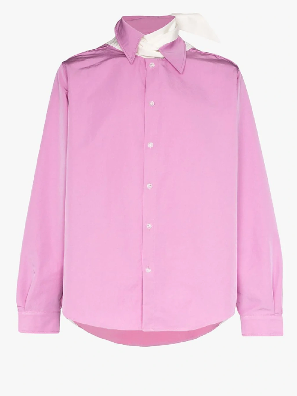 Kiko Kostadinov Meriwether Scarf Collar Shirt In Pink | ModeSens