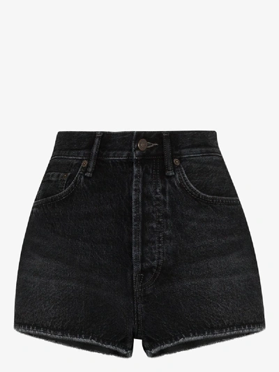 Shop Acne Studios 1990 High Waist Denim Shorts - Women's - Cotton In Black
