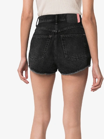 Shop Acne Studios 1990 High Waist Denim Shorts - Women's - Cotton In Black