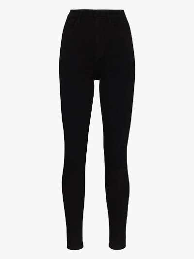 Shop Frame Ali High Waist Skinny Jeans In Black