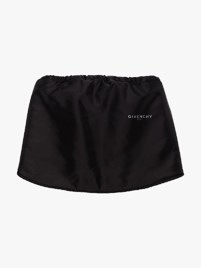 Shop Givenchy Black Logo Thermal Snood