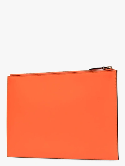 Shop Valentino Orange Vlogo Leather Pouch