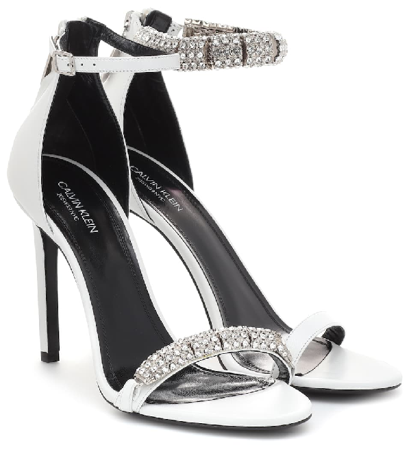 calvin klein silver pumps