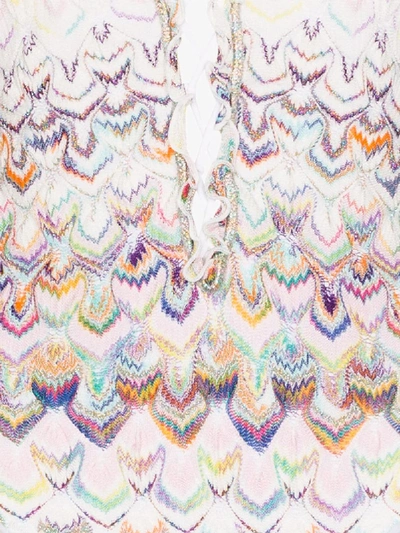 Shop Missoni Zigzag Crochet Knit Swimsuit In White