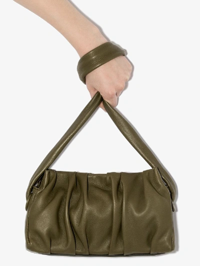Shop Elleme Green Vague Leather Shoulder Bag