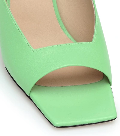 Shop Wandler Isa Leather Sandals In Green