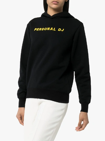 Shop Kirin Personal Dj Cotton Hoodie In Blue