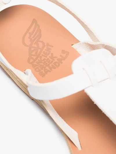 Shop Ancient Greek Sandals Estia Leather Sandals In White