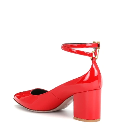 Shop Valentino Patent Leather Pumps In Red