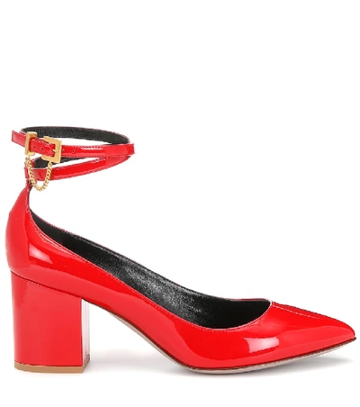 Shop Valentino Patent Leather Pumps In Red