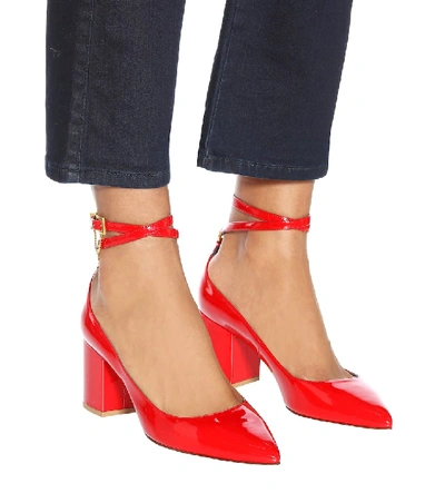 Shop Valentino Patent Leather Pumps In Red