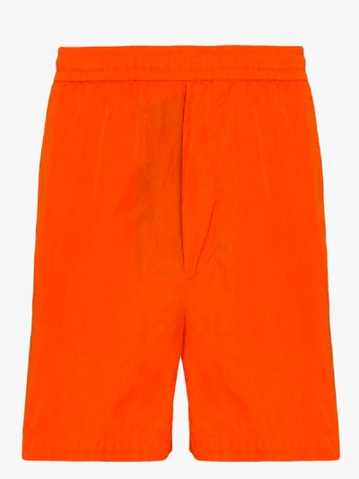 Shop Moncler Bermuda Swim Shorts In Orange