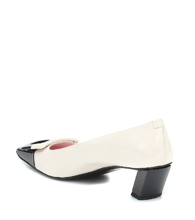 Shop Roger Vivier Belle Vivier Leather Pumps In White