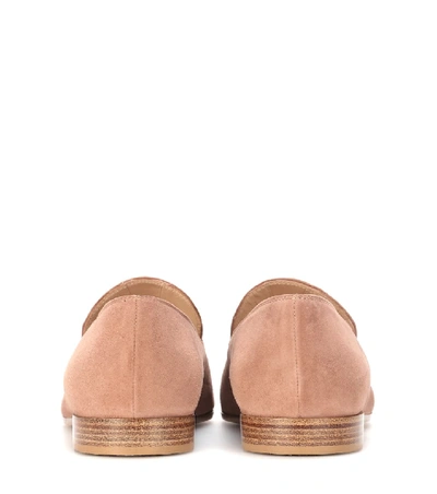 Shop Gianvito Rossi Marcel Suede Loafers In Pink