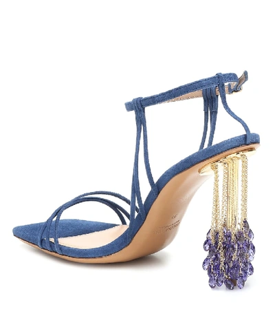 Shop Jacquemus Les Sandales Lavandes Suede Sandals In Blue