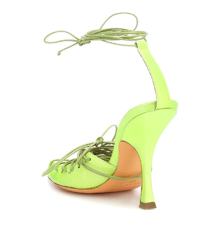 Shop Y/project Lace-up Leather Sandals In Yellow