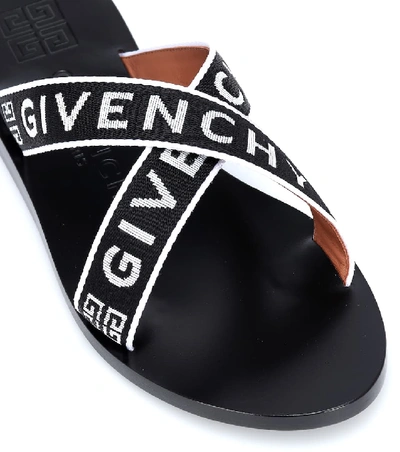 Shop Givenchy Logo Sandals In Black