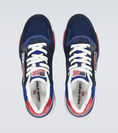 Shop Polo Ralph Lauren Polo Sport Trackmaster Sneakers In Blue