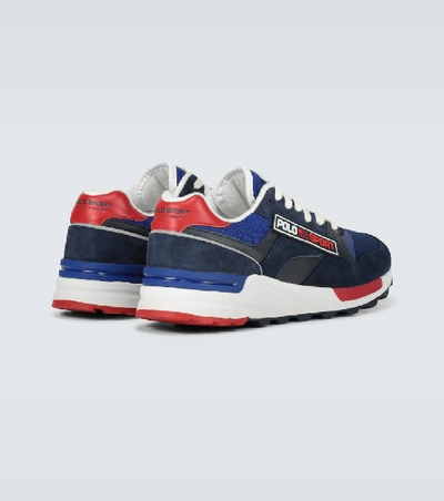 Shop Polo Ralph Lauren Polo Sport Trackmaster Sneakers In Blue