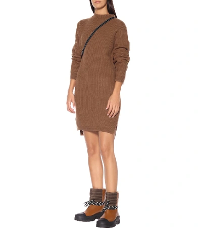 Shop Ganni Leather Ankle Boots In Brown