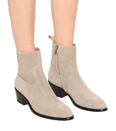 Shop Jimmy Choo X Kaia K-jesse Suede Ankle Boots In Grey