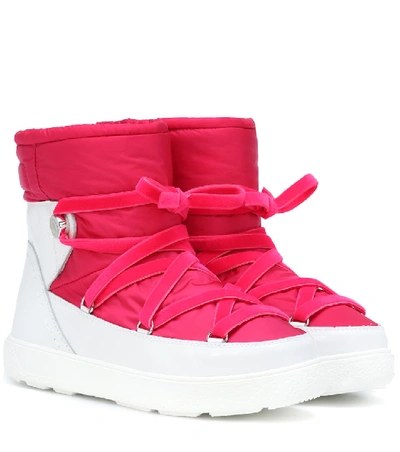 Shop Moncler Stephanie Ankle Boots In Pink