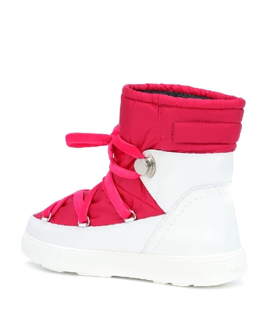 Shop Moncler Stephanie Ankle Boots In Pink