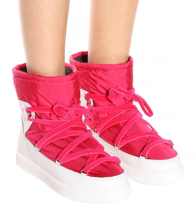 Shop Moncler Stephanie Ankle Boots In Pink