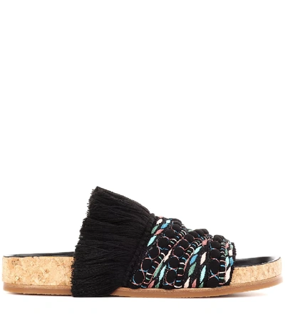 Shop Chloé Embellished Slip-on Sandals In Multicoloured