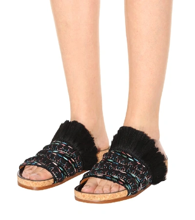 Shop Chloé Embellished Slip-on Sandals In Multicoloured