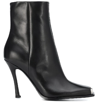 Shop Calvin Klein 205w39nyc Wilamiona Leather Ankle Boots In Black