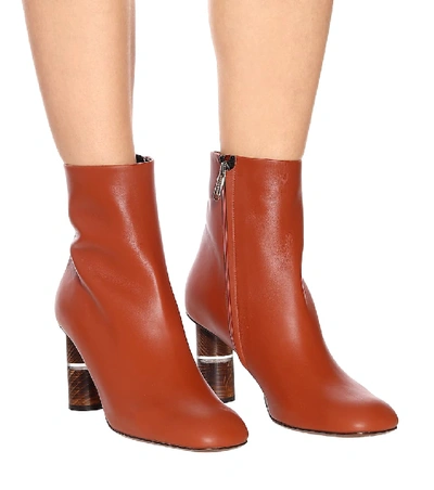 Shop Neous Clowesia Leather Ankle Boot In Brown