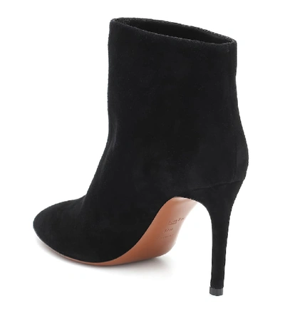 Shop Alaïa Suede Ankle Boots In Black