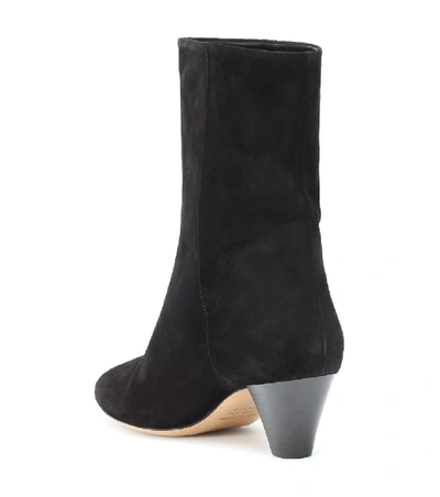 Shop Isabel Marant Dyna Suede Boots In Black