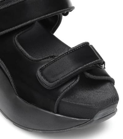 Shop Stella Mccartney Trekking Platform Sandals In Black