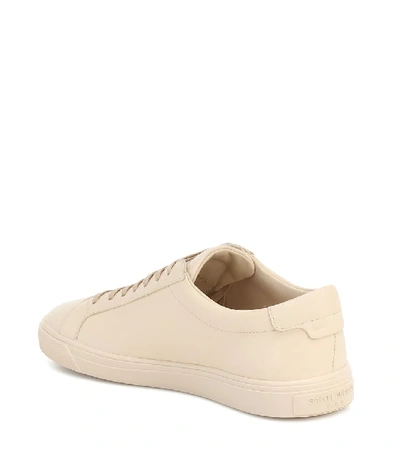 Shop Saint Laurent Andy Leather Sneakers In Beige