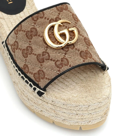 Shop Gucci Gg Slides In Beige