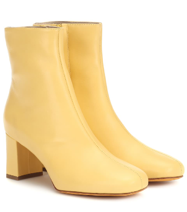 yellow ankle boots